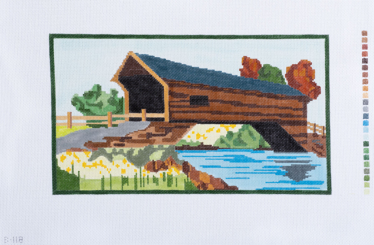 Changing Woman Sloan Covered Bridge Needlepoint Canvas