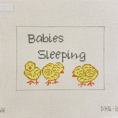 J. Child Designs Babies Sleeping Chicks Sign Needlepoint Canvas