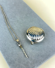 Vintage Taxco Sterling Silver Perfume Bottle Pendant Necklace