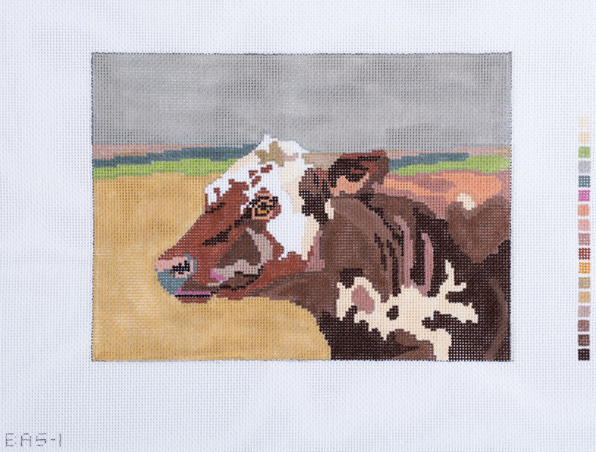 Barbara Russell Cow Needlepoint Canvas