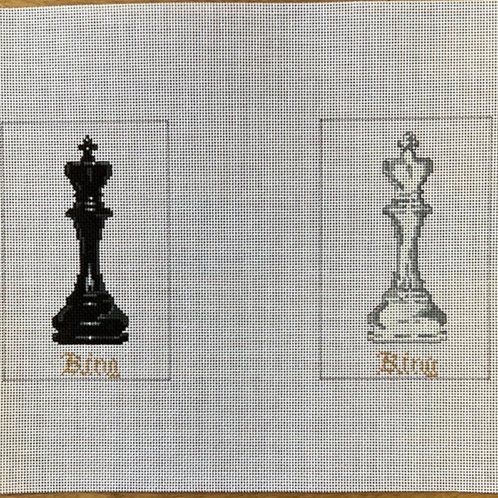 The Gingham Stitchery Kate Woodward Chess King Needlepoint Canvas