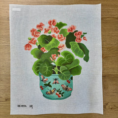 Susan Roberts Needlepoint Barbara Eyre Shaped Begonia Needlepoint Canvas