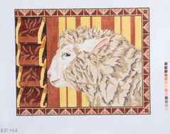 Barbara Russell Sheep Elegance Needlepoint Canvas