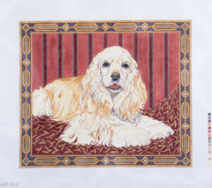 Barbara Russell Cocker Spaniel Dog Needlepoint Canvas