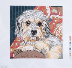 Barbara Russell Dandie Dinmont Terrier Dog Needlepoint Canvas