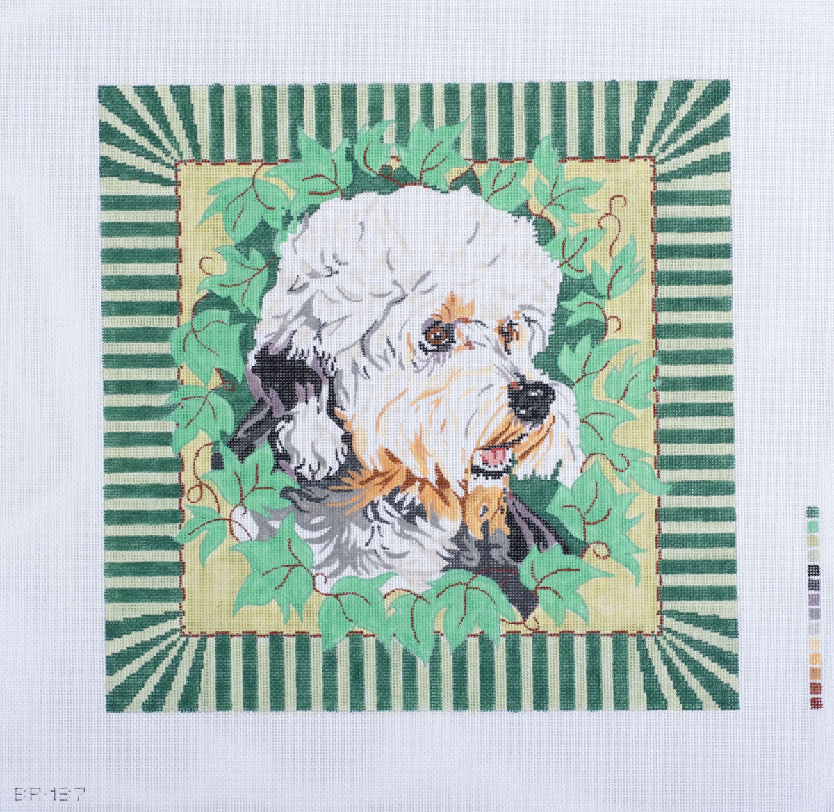 Barbara Russell Dandie Dinmont II Dog Needlepoint Canvas