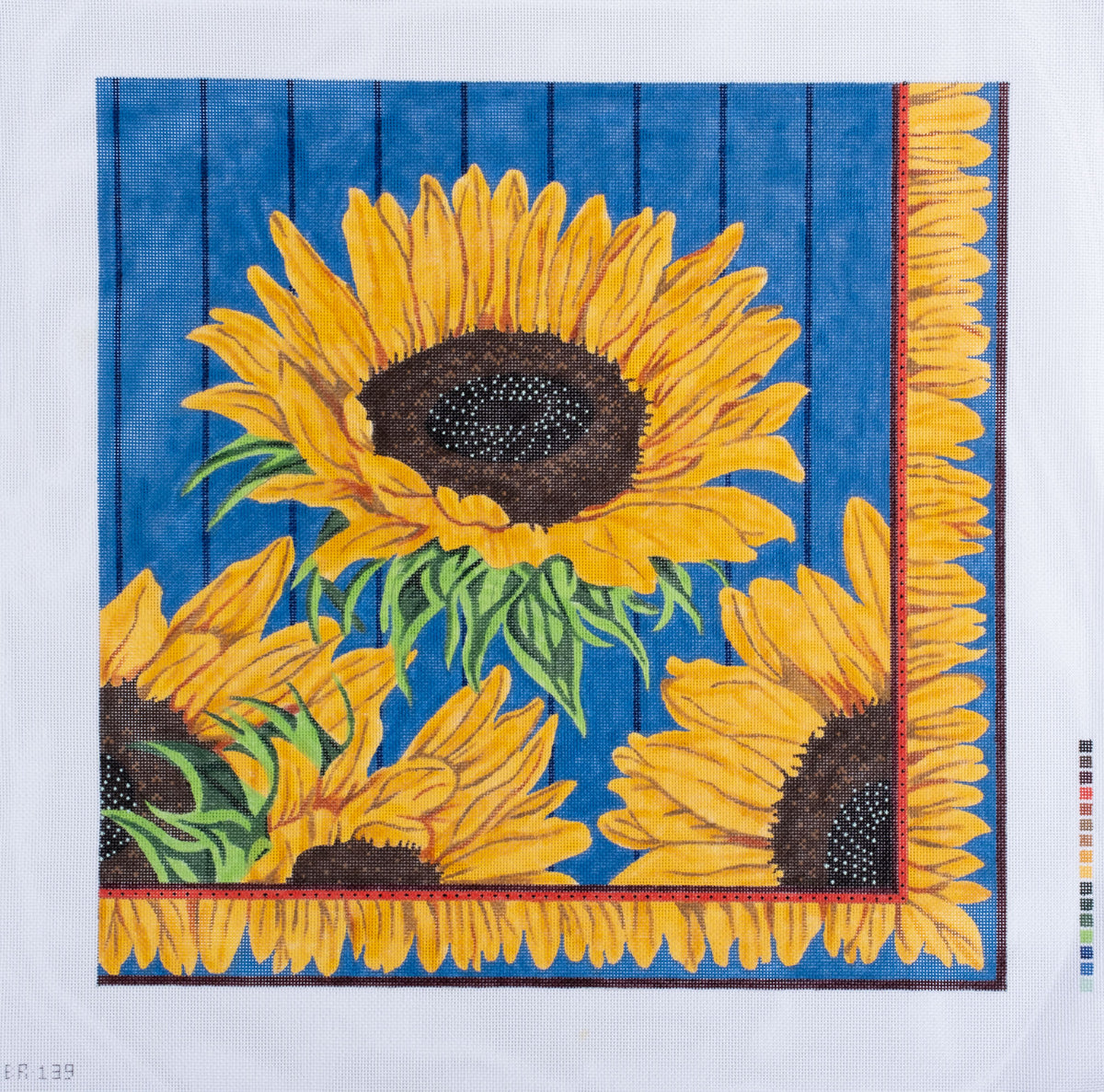 Barbara Russell Sunflowers Needlepoint Canvas