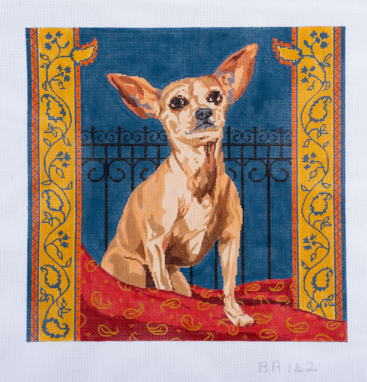 Barbara Russell The Chihuahua Dog Needlepoint Canvas