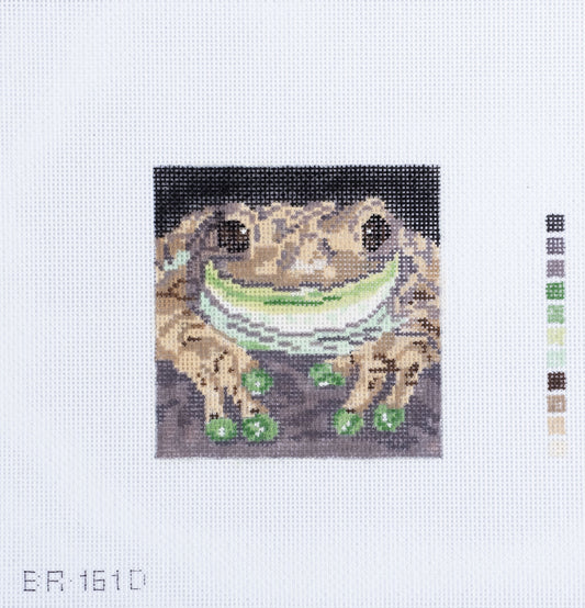 Barbara Russell Frog Coaster D Needlepoint Canvas