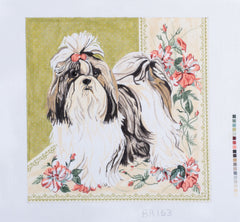 Barbara Russell Shih Tzu Needlepoint Canvas