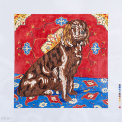 Barbara Russell Boykin Spaniel Dog Needlepoint Canvas