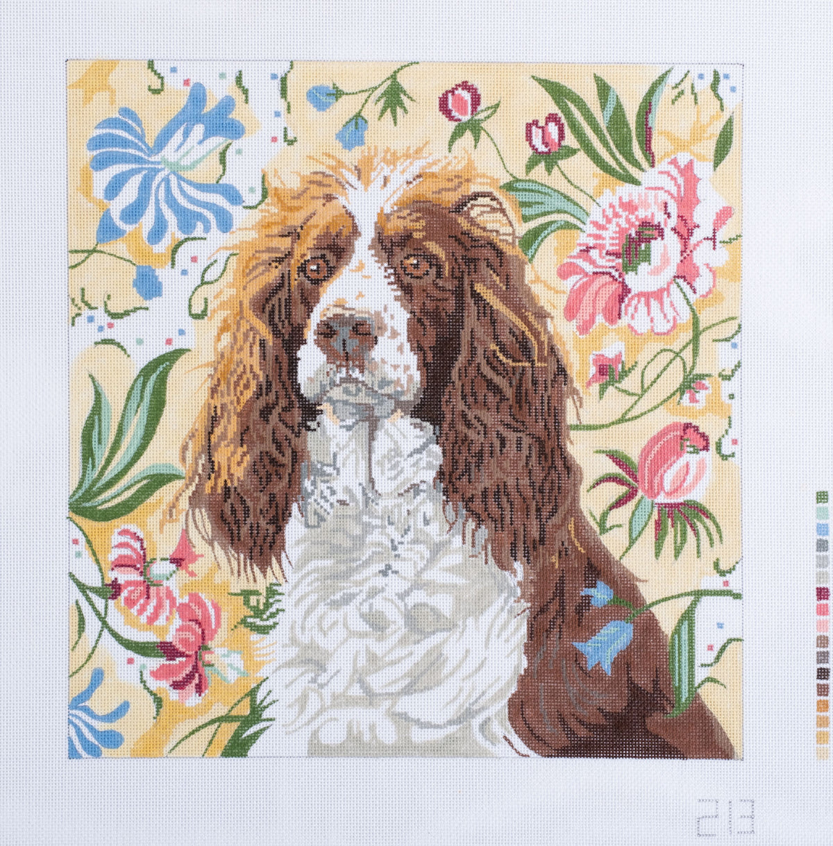 Barbara Russell Springer Spaniel Dog Needlepoint Canvas