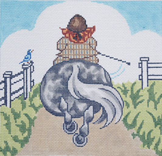 Barbara Russell Pony Needlepoint Canvas