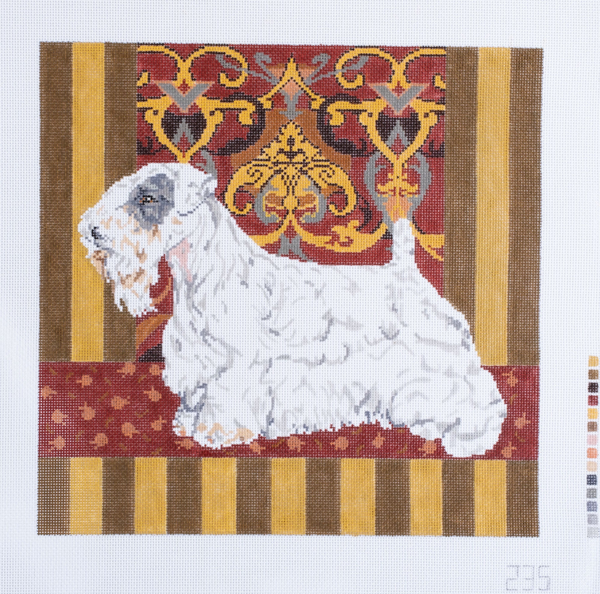 Barbara Russell Sealyham Terrier Dog Needlepoint Canvas