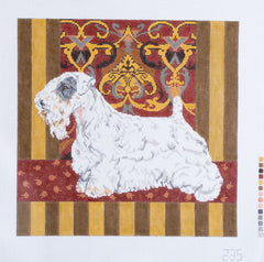 Barbara Russell Sealyham Terrier Dog Needlepoint Canvas