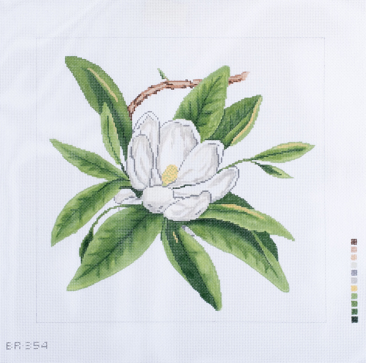 Barbara Russell Wildfower: Virginia Magnolia Needlepoint Canvas