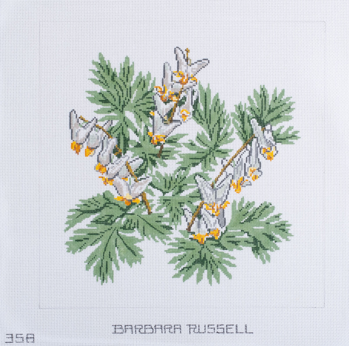 Barbara Russell Wildflower: Dutchman’s Breeches Needlepoint Canvas