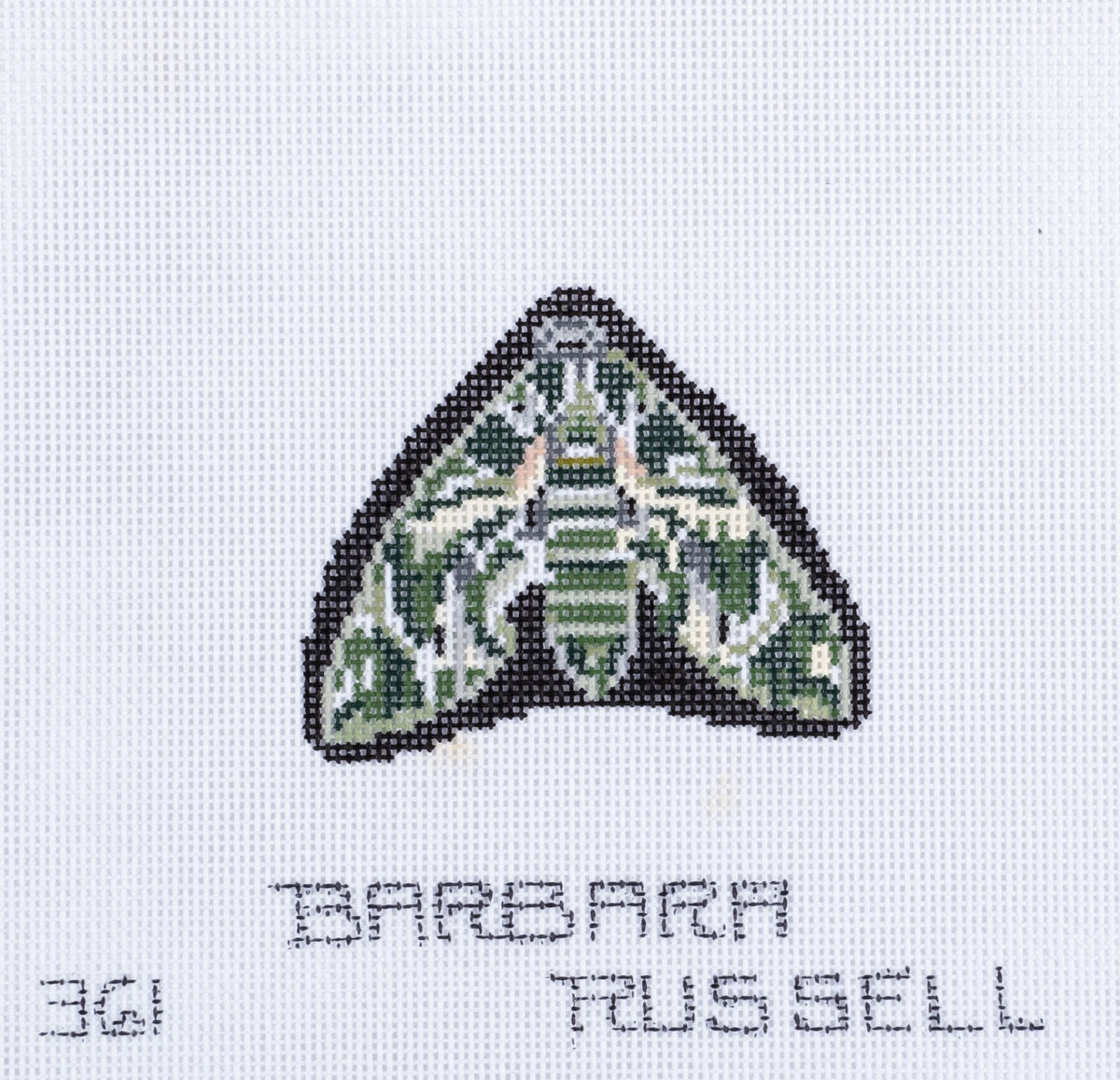 Barbara Russell Oleander Hawk Moth Pin Needlepoint Canvas