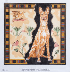 Barbara Russell Pharaoh Hound Dog Needlepoint Canvas