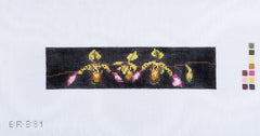 Barbara Russell Malaysian Orchid Flower Bookmark Needlepoint Canvas
