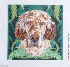 Barbara Russell English Setter Dog Needlepoint Canvas