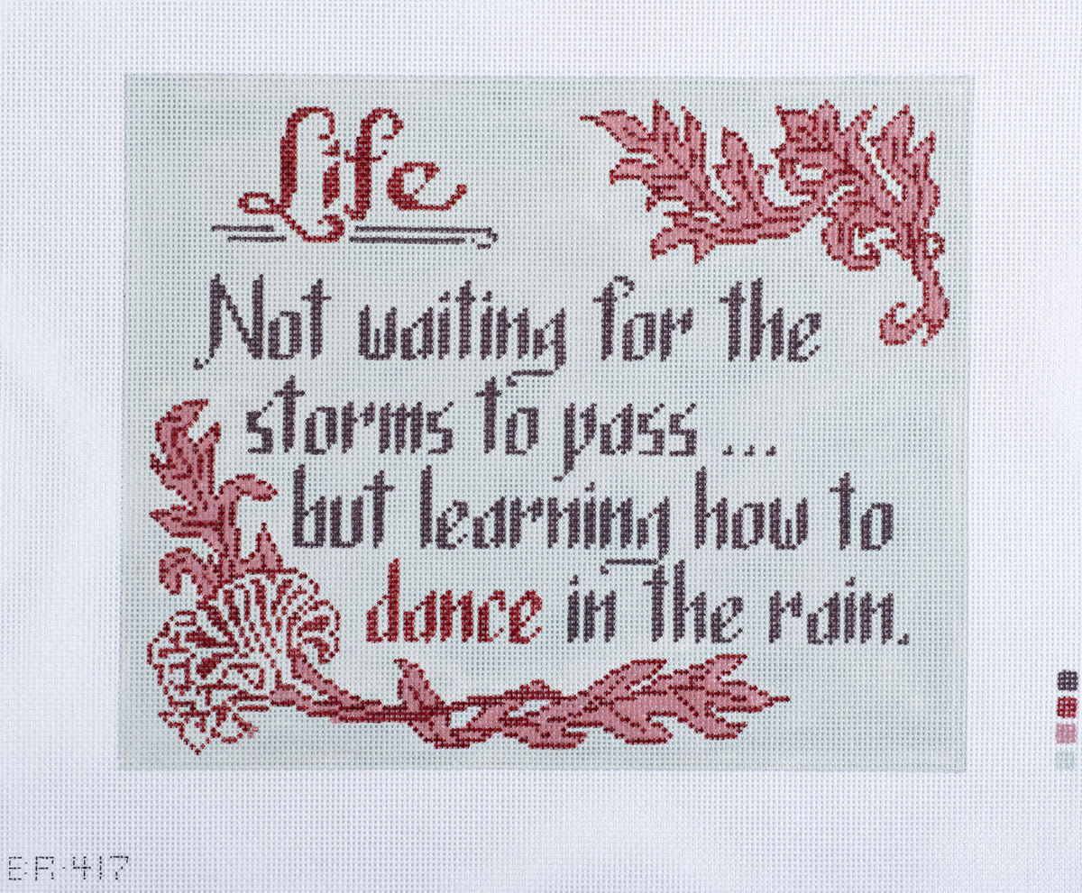 Barbara Russell Dance in the Rain Needlepoint Canvas