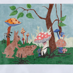 Barbara Russell Two Bunnies Needlepoint Canvas