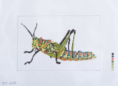 Barbara Russell Toxic Grasshopper Needlepoint Canvas