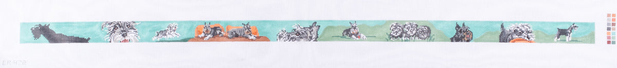 Barbara Russell Schnauzer Belt Needlepoint Canvas