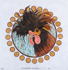Barbara Russell Golden Polish Fowl Needlepoint Canvas