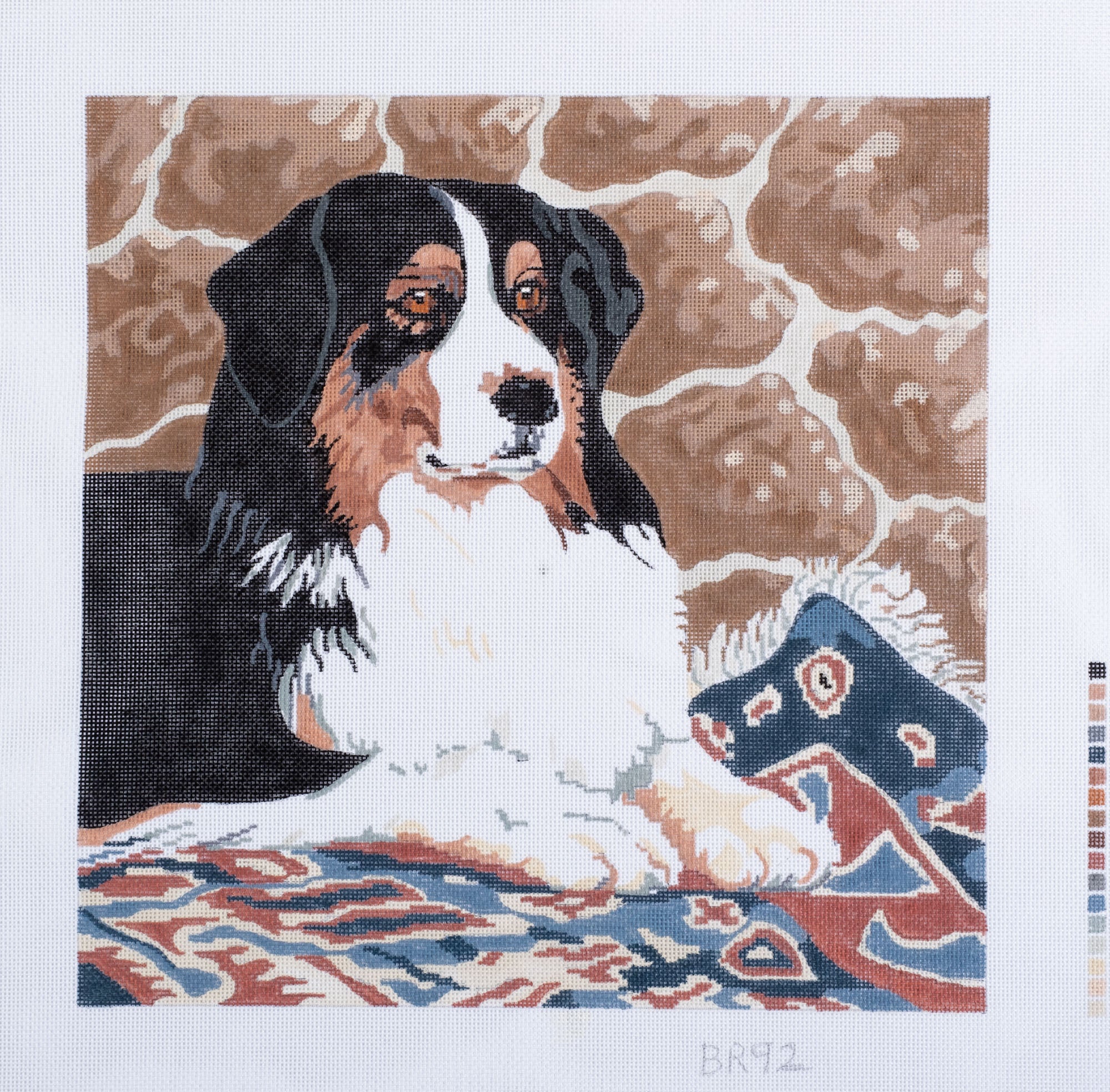 Barbara Russell Bernese Mountain Dog Needlepoint Canvas