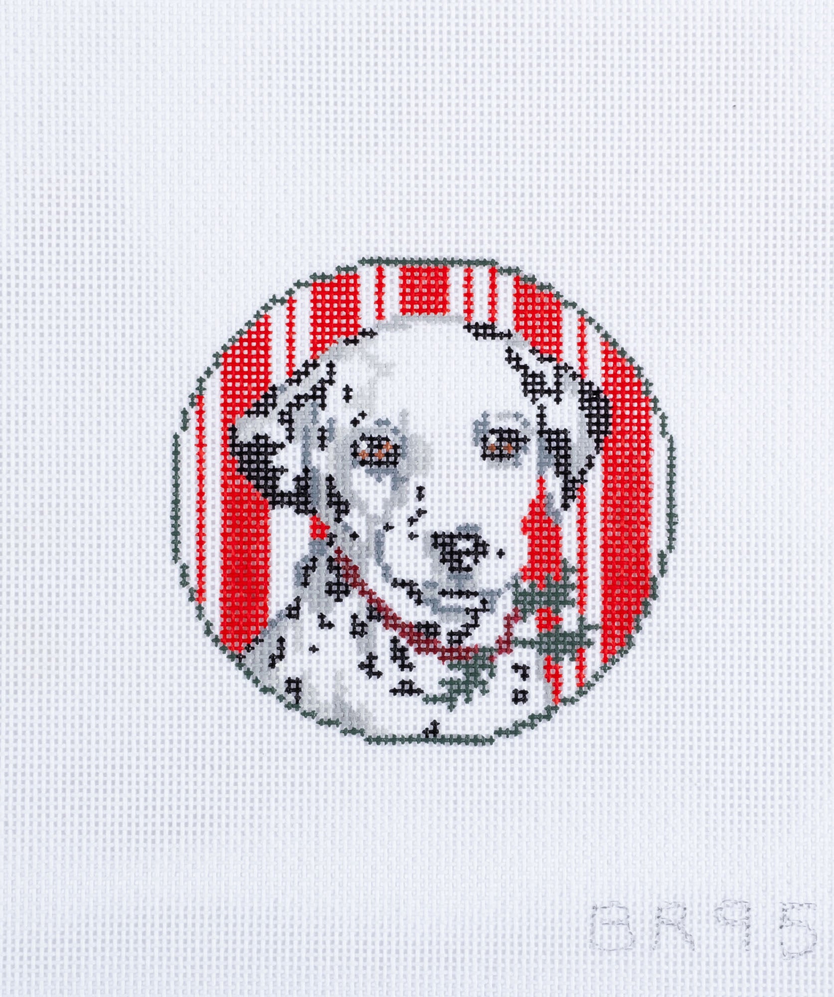 Barbara Russell Dalmatian Dog Ornament Needlepoint Canvas