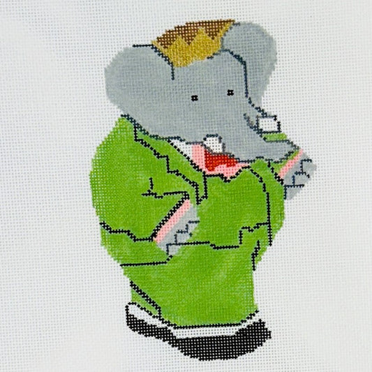 Silver Needle Babar Ornament Needlepoint Canvas