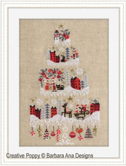 Barbara Ana Designs Christmas Cake Cross Stitch Pattern