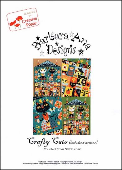 Barbara Ana Designs Crafty Cats Cross Stitch Pattern