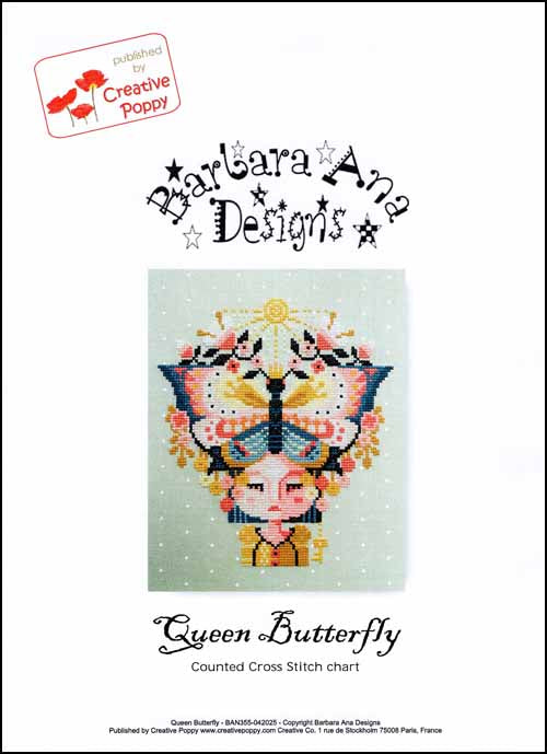 Barbara Ana Designs Queen Butterfly Cross Stitch Pattern