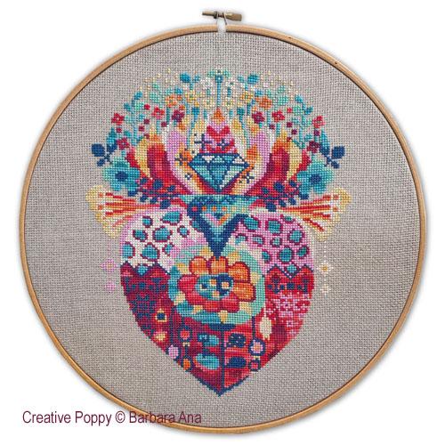 Barbara Ana Designs Wild Heart Cross Stitch Pattern