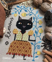 Barbara Ana Lemon Cat Cross Stitch Pattern
