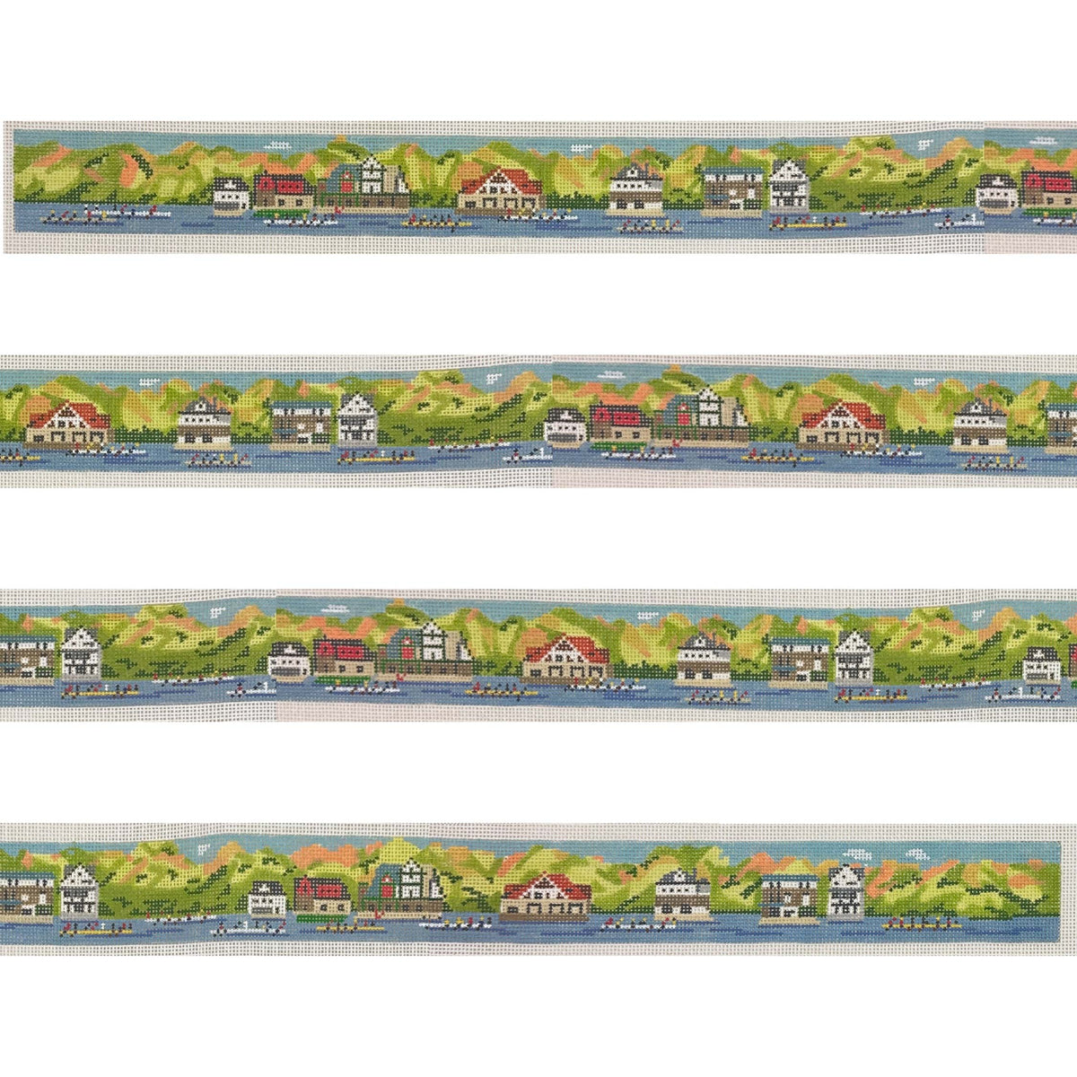 Barbara Russell Boathouse Row Belt Needlepoint Canvas