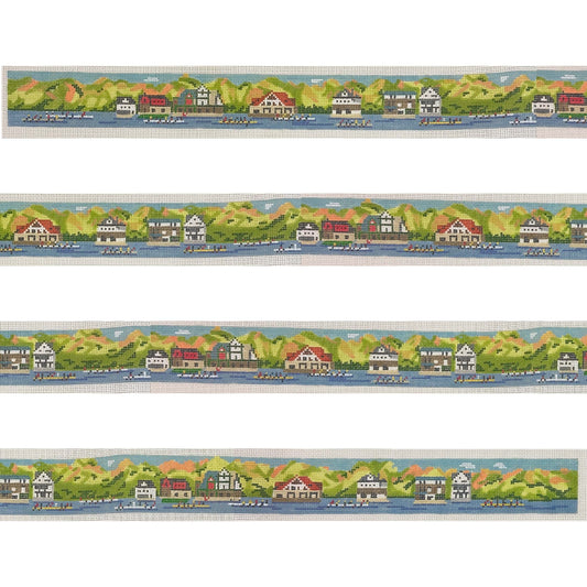 Barbara Russell Boathouse Row Belt Needlepoint Canvas