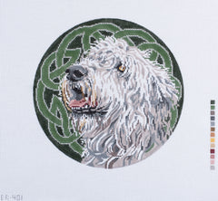 Barbara Russell Finn the Irish Wolfhound Dog Needlepoint Canvas