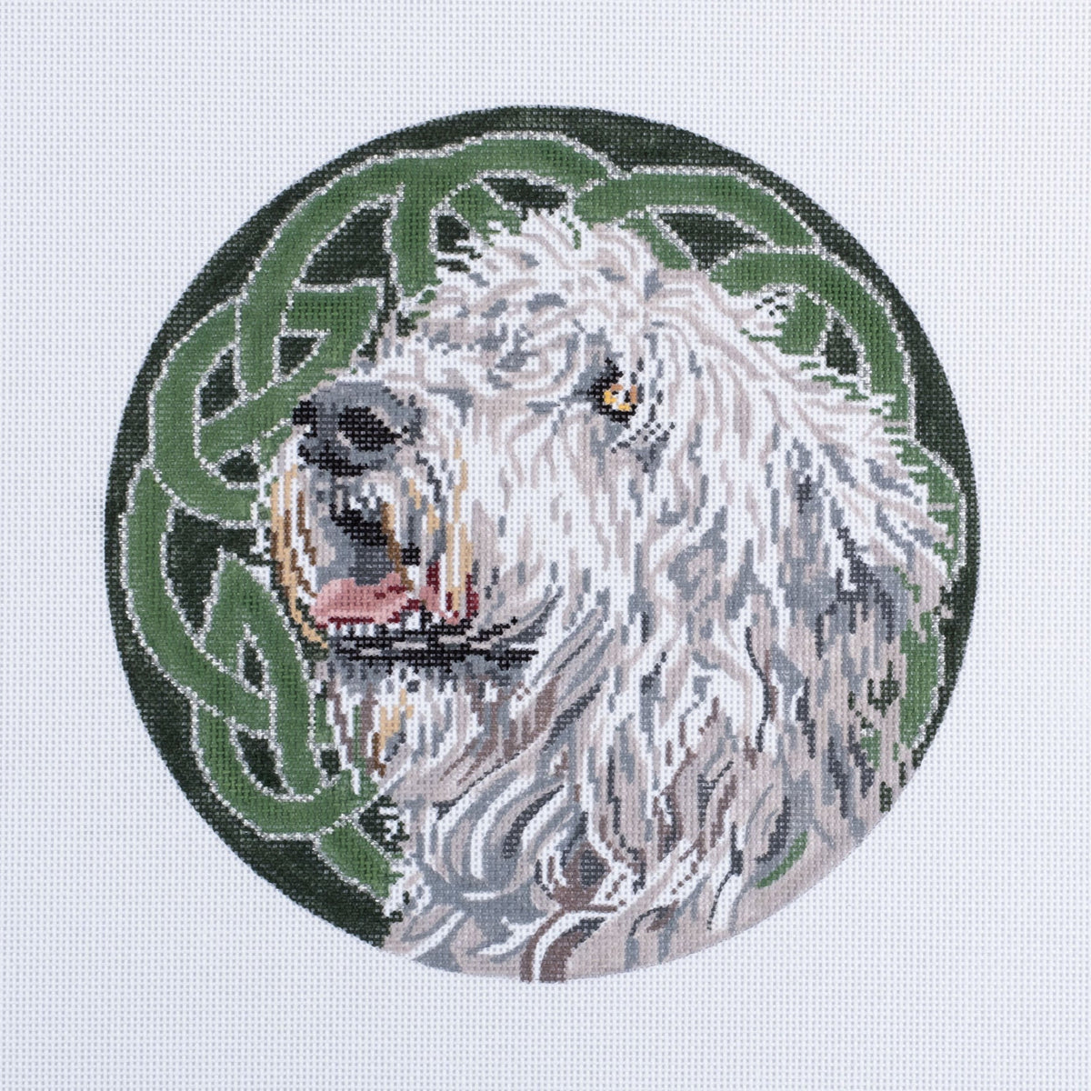 Barbara Russell Finn the Irish Wolfhound Dog Needlepoint Canvas