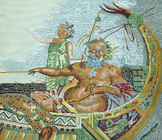 Barbara Russell Silenus 3rd Century BC Mosaic Needlepoint Canvas