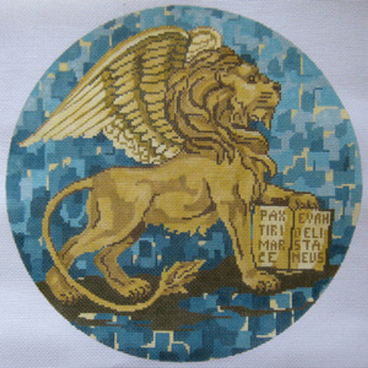 Barbara Russell Winged Lion of St. Mark Needlepoint Canvas