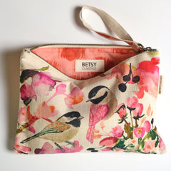 Betsy Olmsted Design Studio Clutch Project Bag - Chickadees