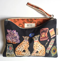 Betsy Olmsted Design Studio Clutch Project Bag - Leopards