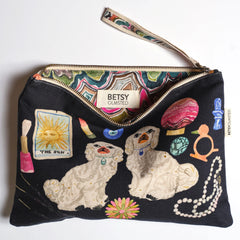 Betsy Olmsted Design Studio Clutch Project Bag - Staffordshire Dogs