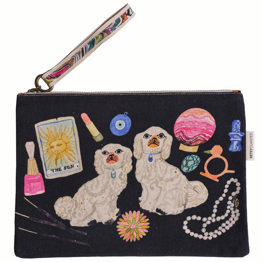 Betsy Olmsted Design Studio Clutch Project Bag - Staffordshire Dogs