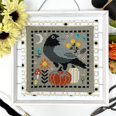 Tiny Modernist Crow Cross Stitch Pattern