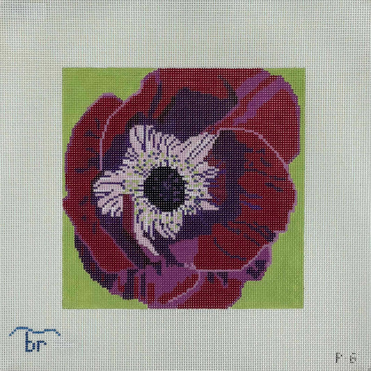 Blue Ridge Stitchery Anemone Needlepoint Canvas